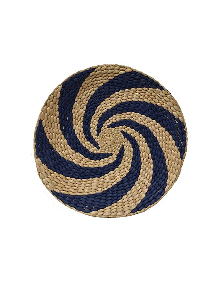 Πιατέλα ψάθινη blue rush Φ40εκ.