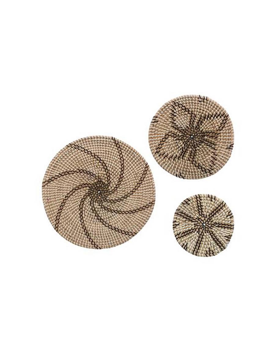 Πιατέλες ψάθινες τοίχου σ/3 (Φ20+30+45)