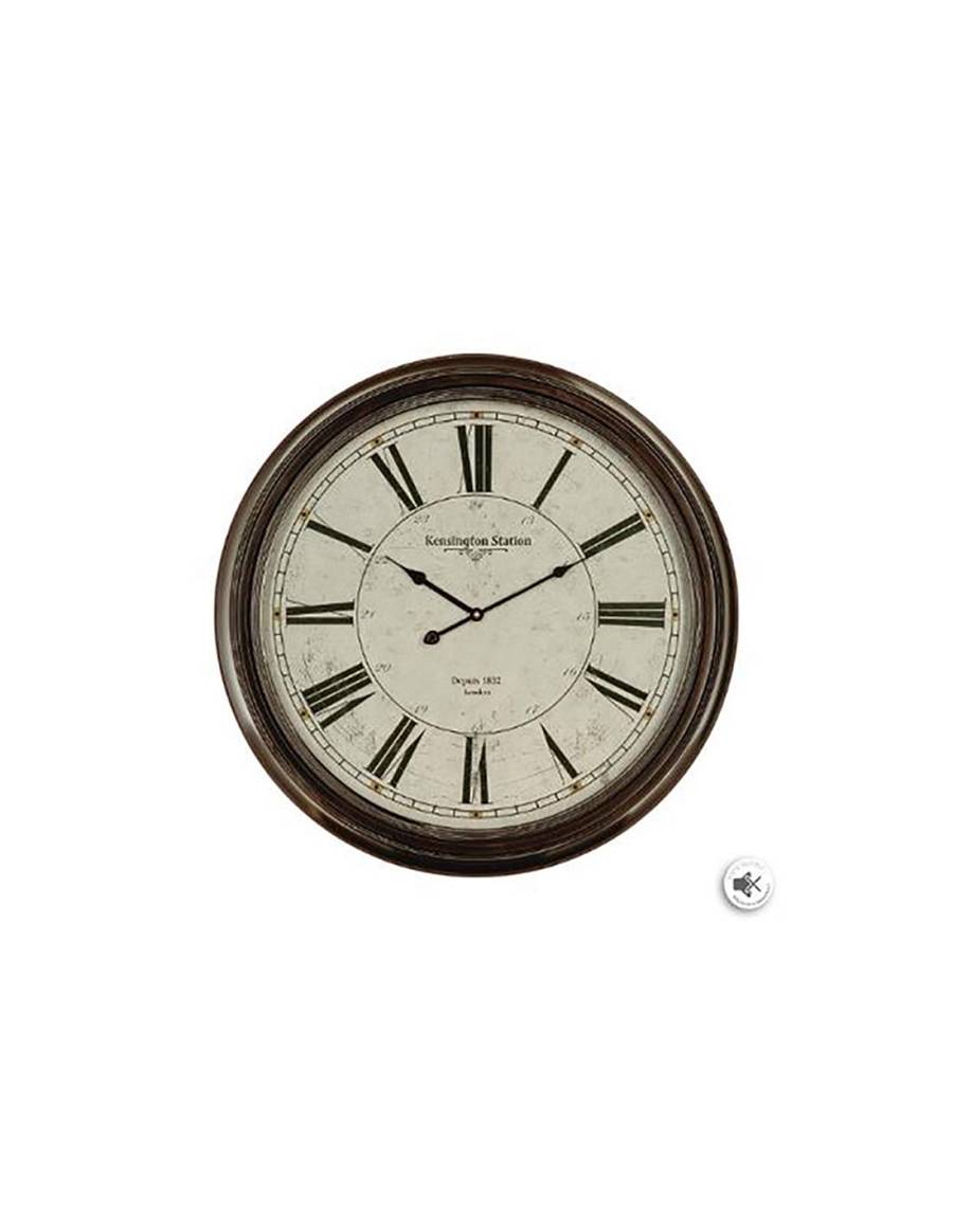 Ρολόι τοίχου μεταλ.μαύρο χρ. Φ61