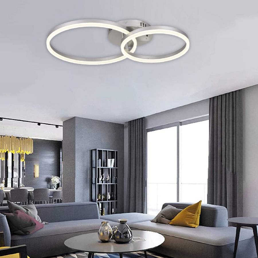 Φωτιστικό  οροφής LED 45W 3CCT (by switch on base) 6094-B-Silver