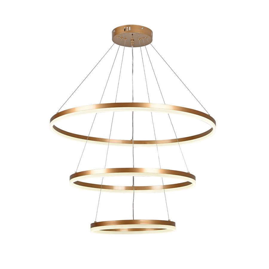 Κρεμαστό φωτιστικό LED 100W 3CCT (by switch on base) 6095-A-Golden