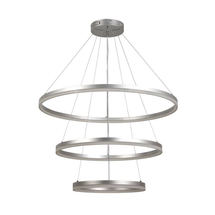 Κρεμαστό φωτιστικό LED 100W 3CCT (by switch on base)   6095-A-Silver