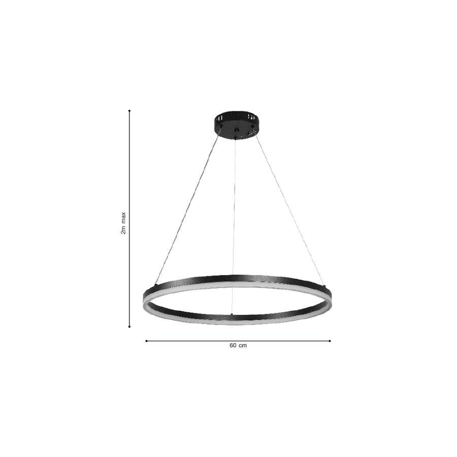 Κρεμαστό φωτιστικό LED 45W 3CCT (by switch on base) 6095-C-Black