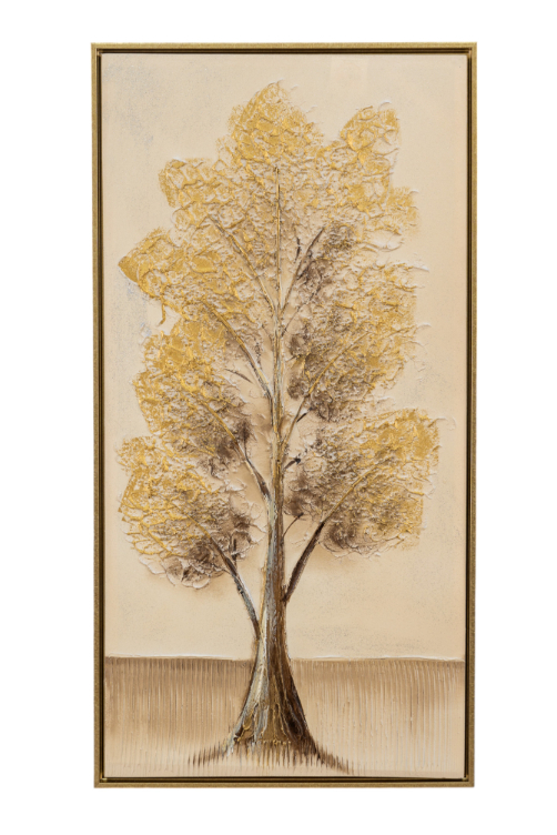 ΠΙΝΑΚΑΣ ΖΩΓΡΑΦΙΚΗΣ ΣΕ ΚΑΜΒΑ ΜΕ ΚΟΡΝΙΖΑ ΔΕΝΤΡΟ ΧΡΥΣΟ.53Χ103Χ3,5ΕΚ