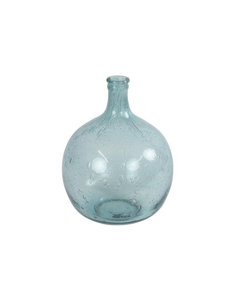 Βάζο γυάλινο μπλε Φ25Η32cm