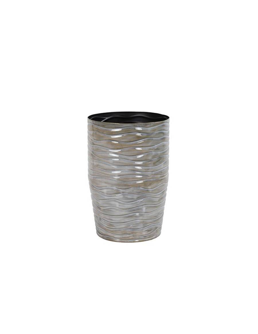 Βάζο περλέ μεταλ Φ28 Η42,5cm