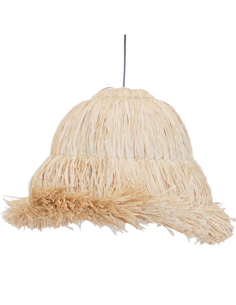 Φωτιστικό οροφής Raffia φυσικό Φ55Η45cm