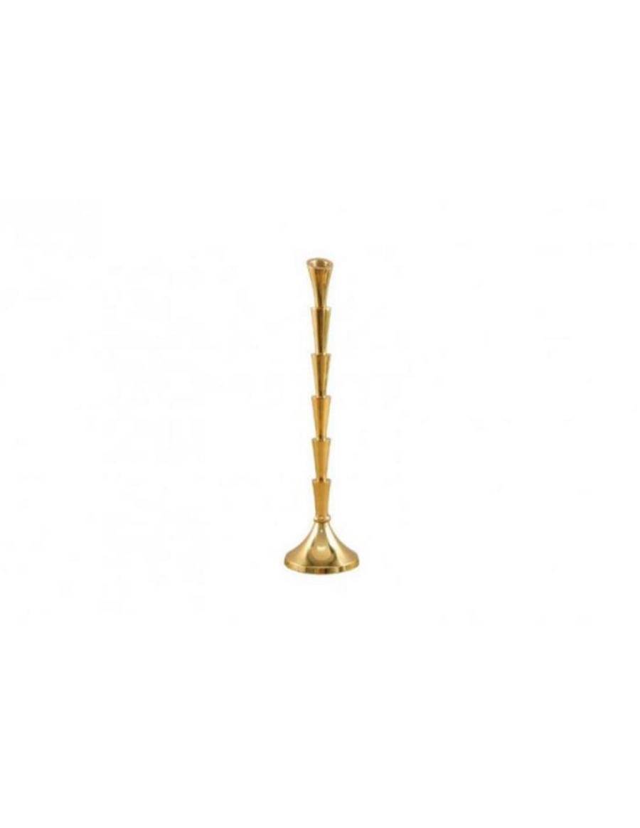 Κηροπήγιο μονόκερο αλουμ.χρυσό 39εκ.