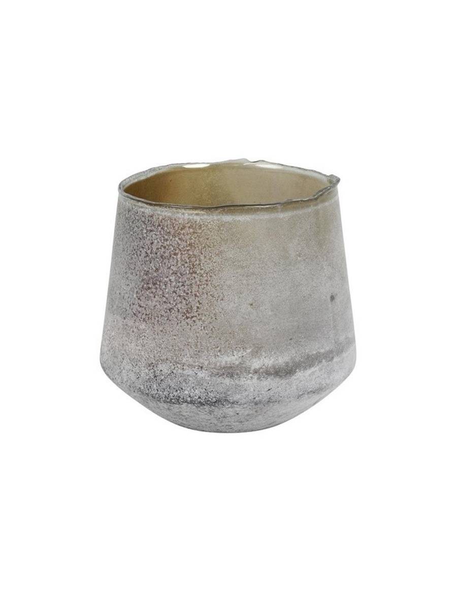 Κηροπήγιο ποτήρι καφέ Φ20 Η19,5cm