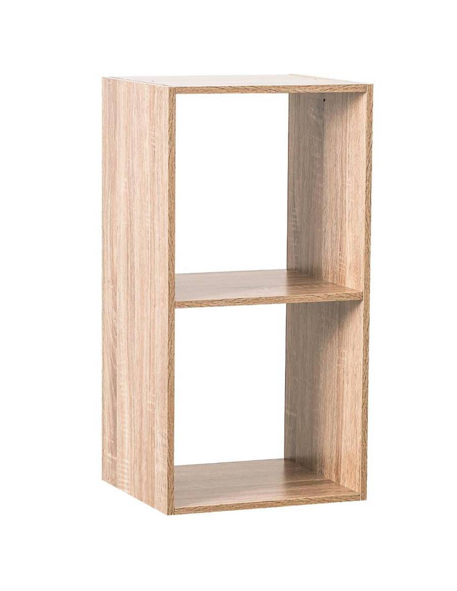 Ράφι τοίχου MDF διπλό κύβος φυσικό 34,5Χ32Χ67,5