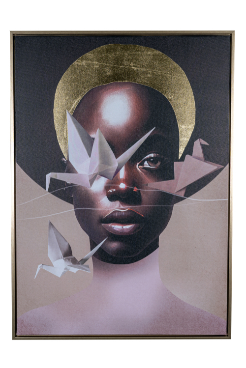 ΠΙΝΑΚΑΣ ΜΕ ΚΟΡΝΙΖΑΚΟΠΕΛΑ ΕΓΧΡΩΜΗ ΜΕ ΧΡΥΣΟ.50Χ70Χ2,5ΕΚ