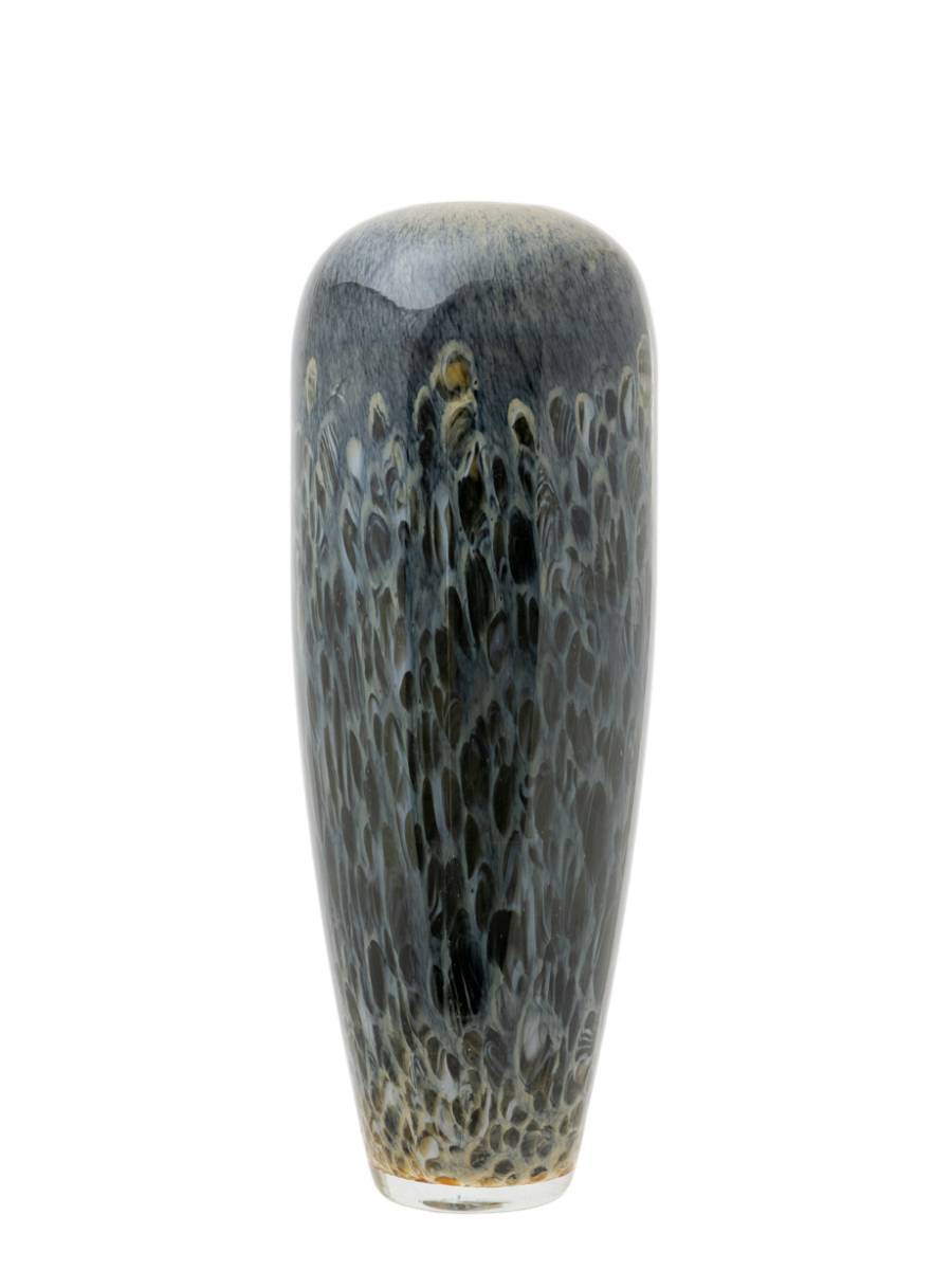 ΔΙΑΚΟΣΜΗΤΙΚΟ ΒΑΖΟ ΧΕΙΡΟΠΟΙΗΤΟ ΑΠΌ ΓΥΑΛΙ ΜΕ ΓΚΡΙ ΜΑΥΡΟ ΣΧΕΔΙΟ 21Χ21Χ49,5ΕΚ