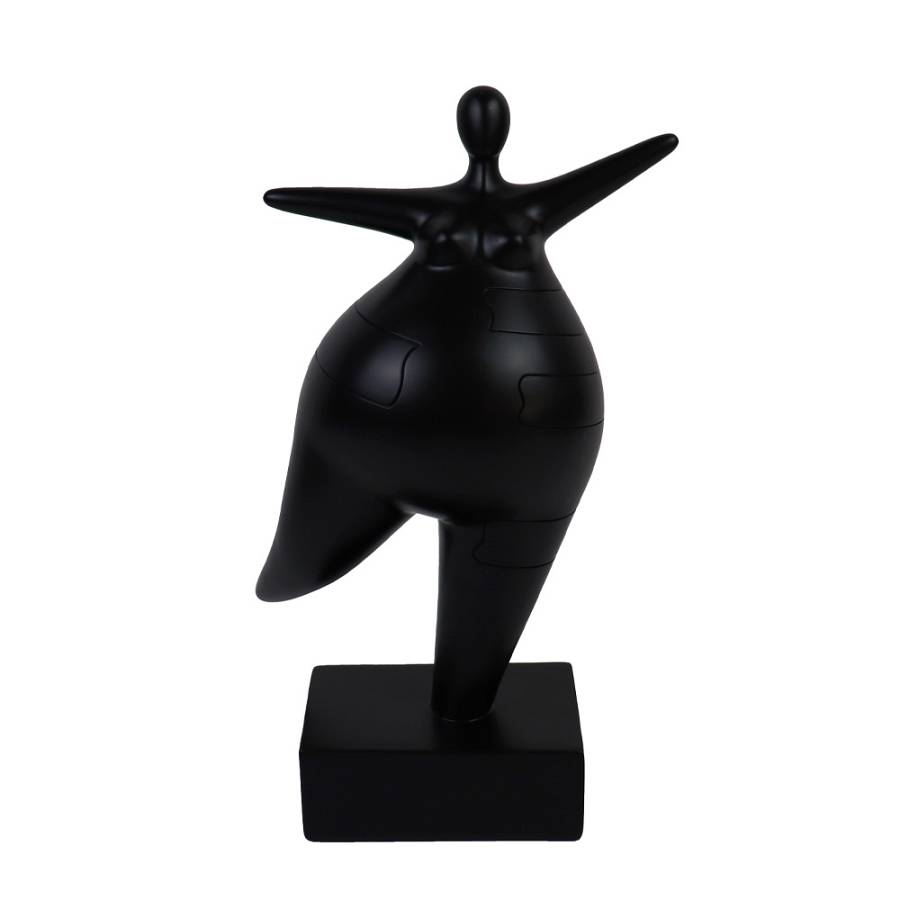 KELDA DECO ΦΙΓΟΥΡΑ POLYRESIN ΜΑΥΡΟ 16x9,5xH26,5cm