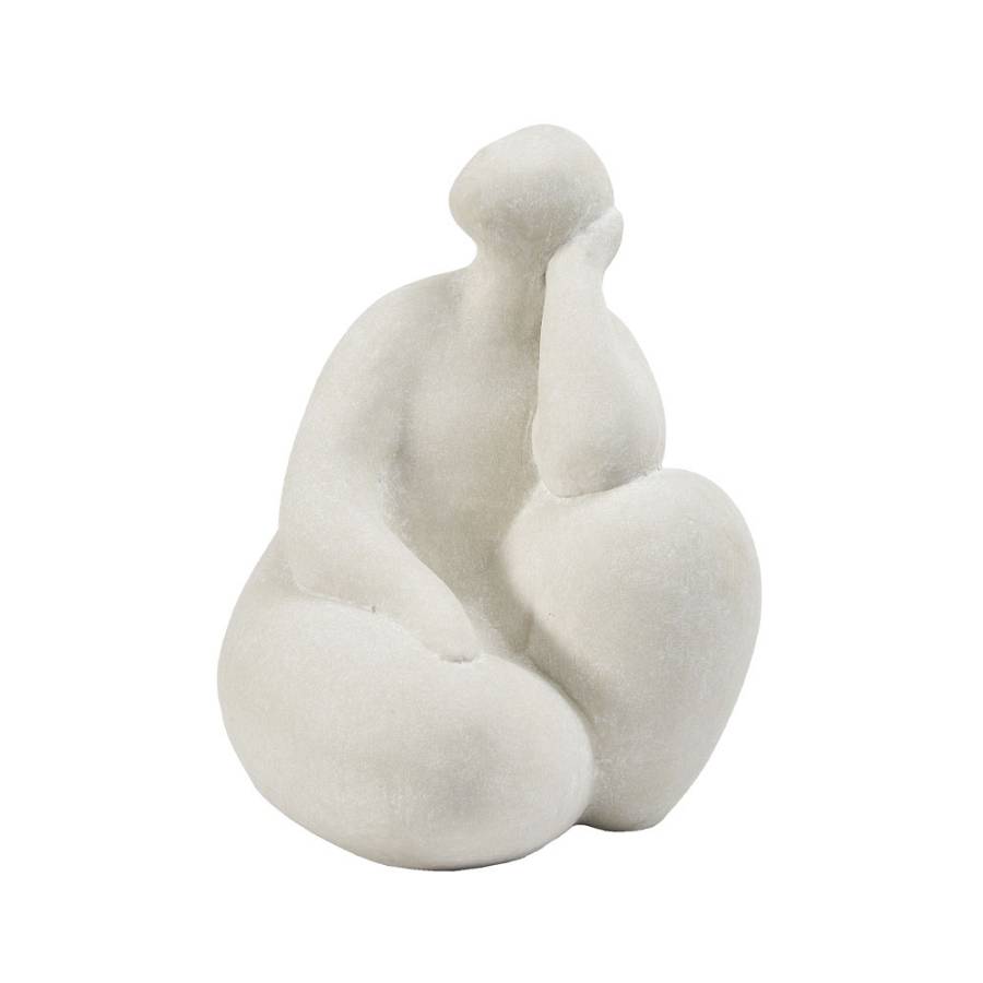 LIV DECO ΦΙΓΟΥΡΑ TERRACOTTA ΛΕΥΚΟ 29x27,7xH36,4cm