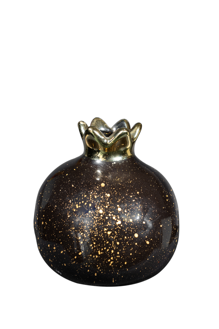 ΚΕΡΑΜΙΚΟ ΡΟΔΙ ΜΑΥΡΟ ΓΥΑΛΙΣΤΕΡΟ ΜΕ ΧΡΥΣΕΣ ΠΙΤΣΙΛΙΕΣ 12,7ΕΚ