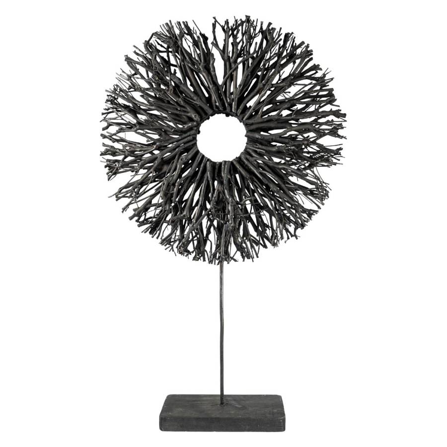 ΔΙΑΚΟΣΜΗΤΙΚΟ ΞΥΛΙΝΟ ΚΥΚΛΟΣ ΜΕ ΒΑΣΗ ΜΑΥΡΟ ΧΡΩΜΑ 50Χ90ΕΚ