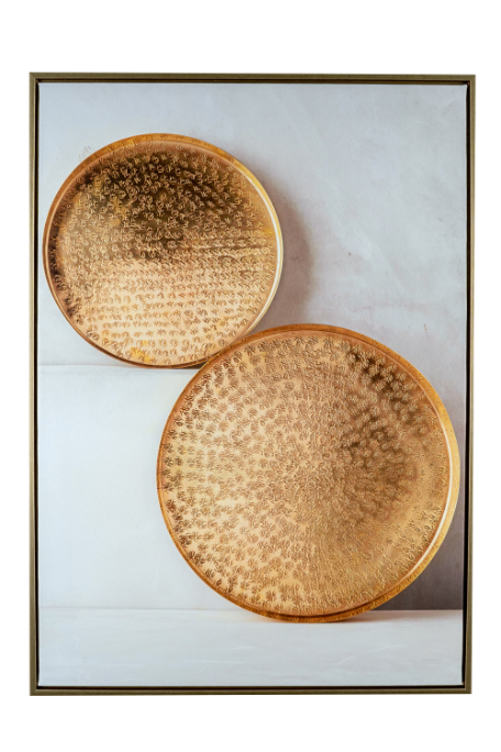 ΠΙΝΑΚΑΣ ΜΕ ΚΟΡΝΙΖΑ ΚΥΚΛΟΙ ΧΡΥΣΟΙ.50Χ70Χ2,5ΕΚ