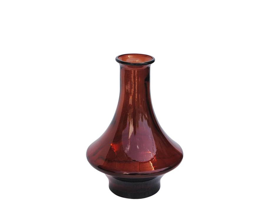 Βάζο γυάλ.recycled Κόκκινο Η28cm