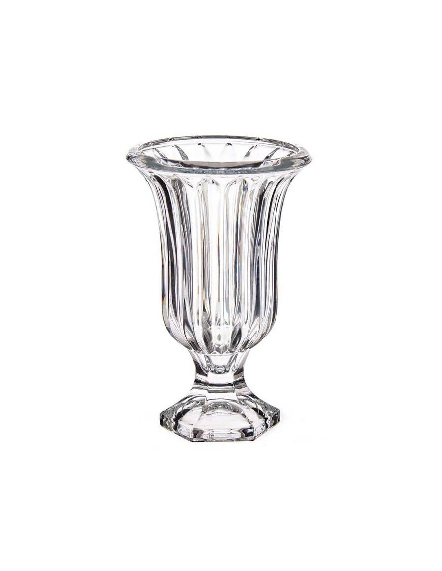 Βάζο γυάλινο με πόδι LINES 15Χ24cm