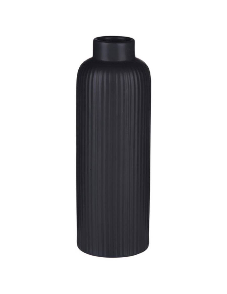 Βάζο κεραμ.μαύρο 8Χ23,2