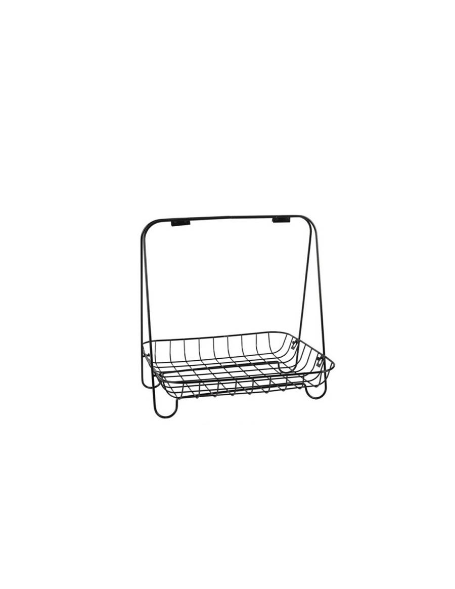 Καλάθι μεταλ.με χέρι μαύρο χρλ για περιοδικά 40Χ38Χ40