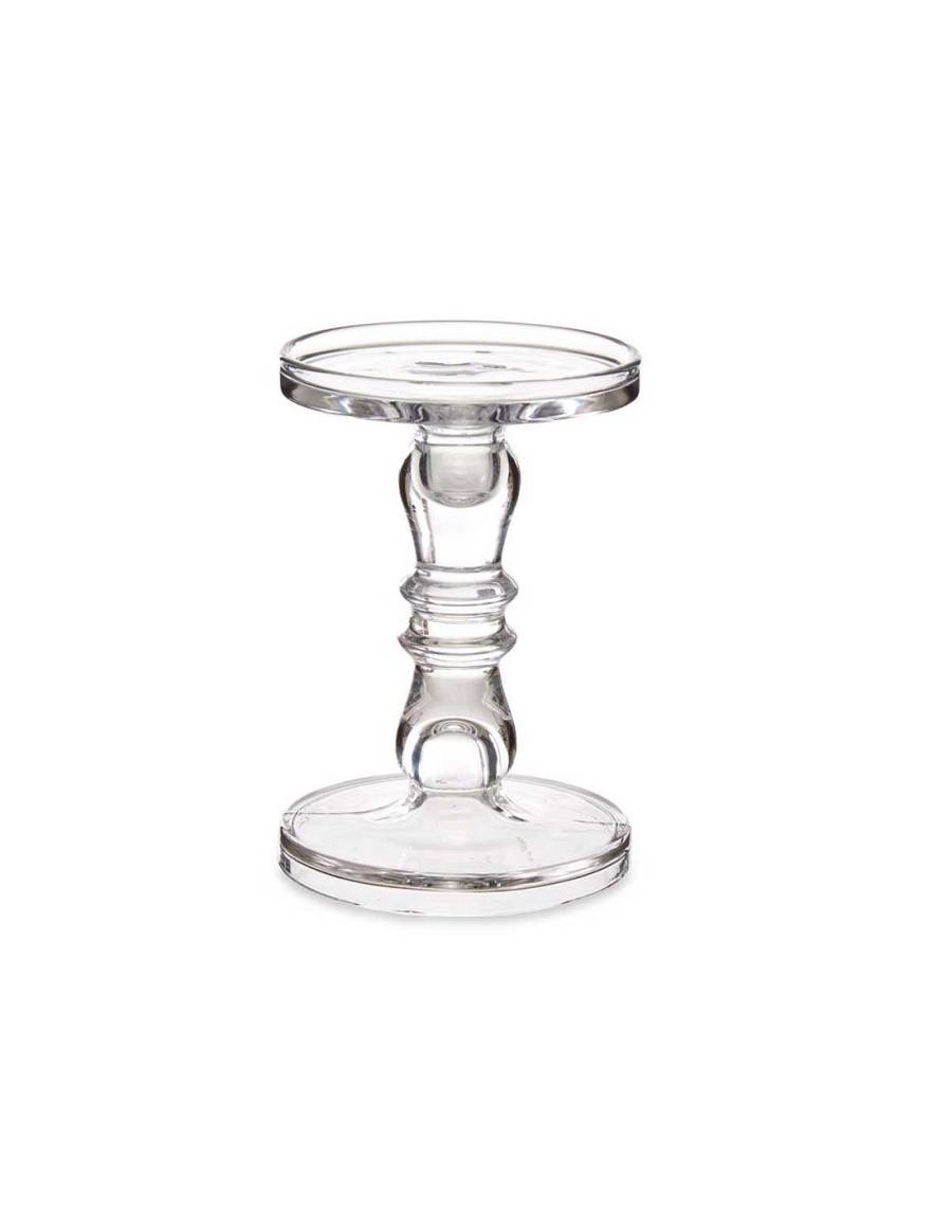 Κηροπήγιο γυάλινο διάφανο 13x19cm