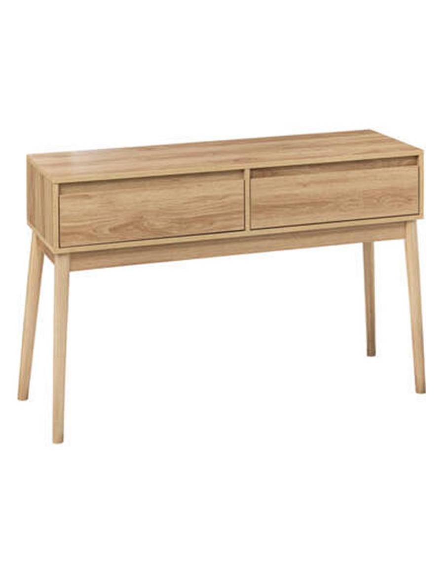 Κονσόλα με 2συρτάρια φυσικό ξυλ.ABANA 114X37X76