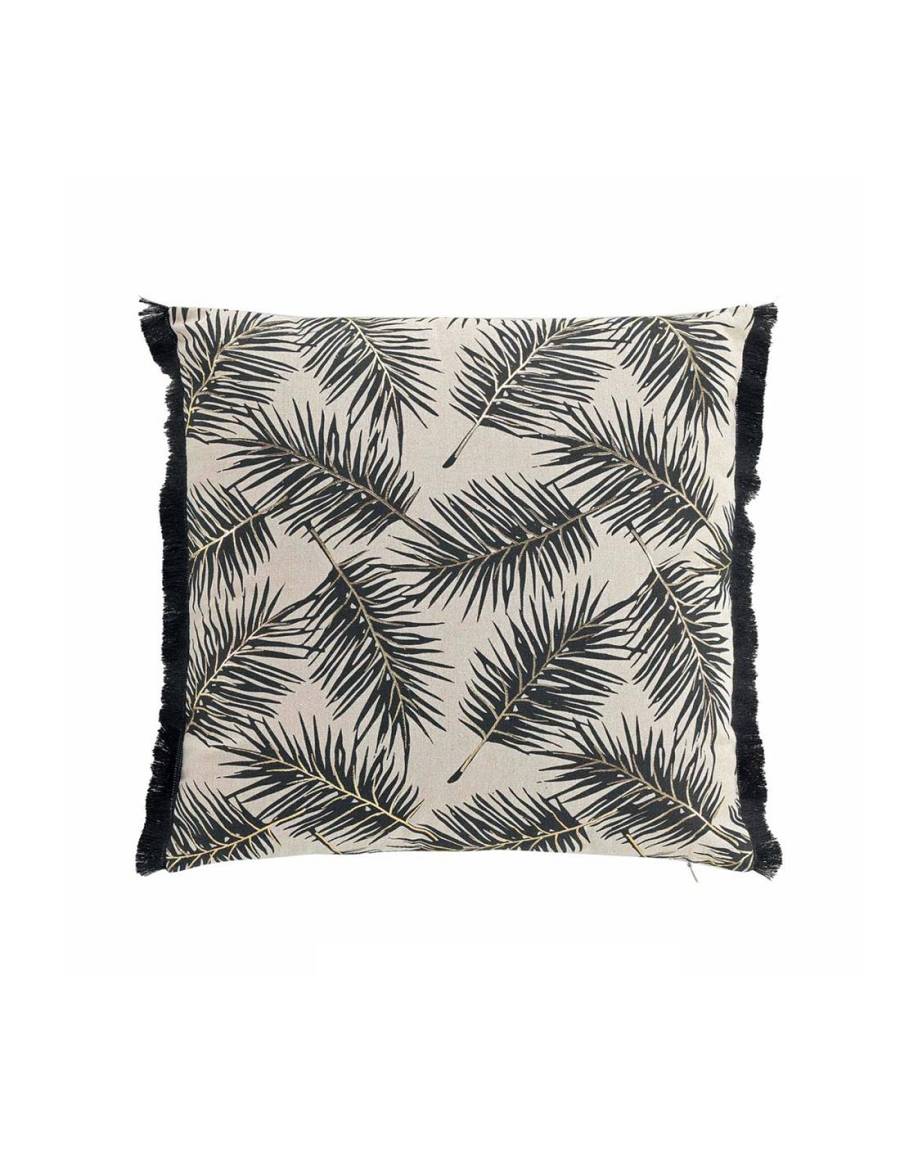 Μαξιλάρι βαμβ.recycled μαύρα φτερά 45x45cm