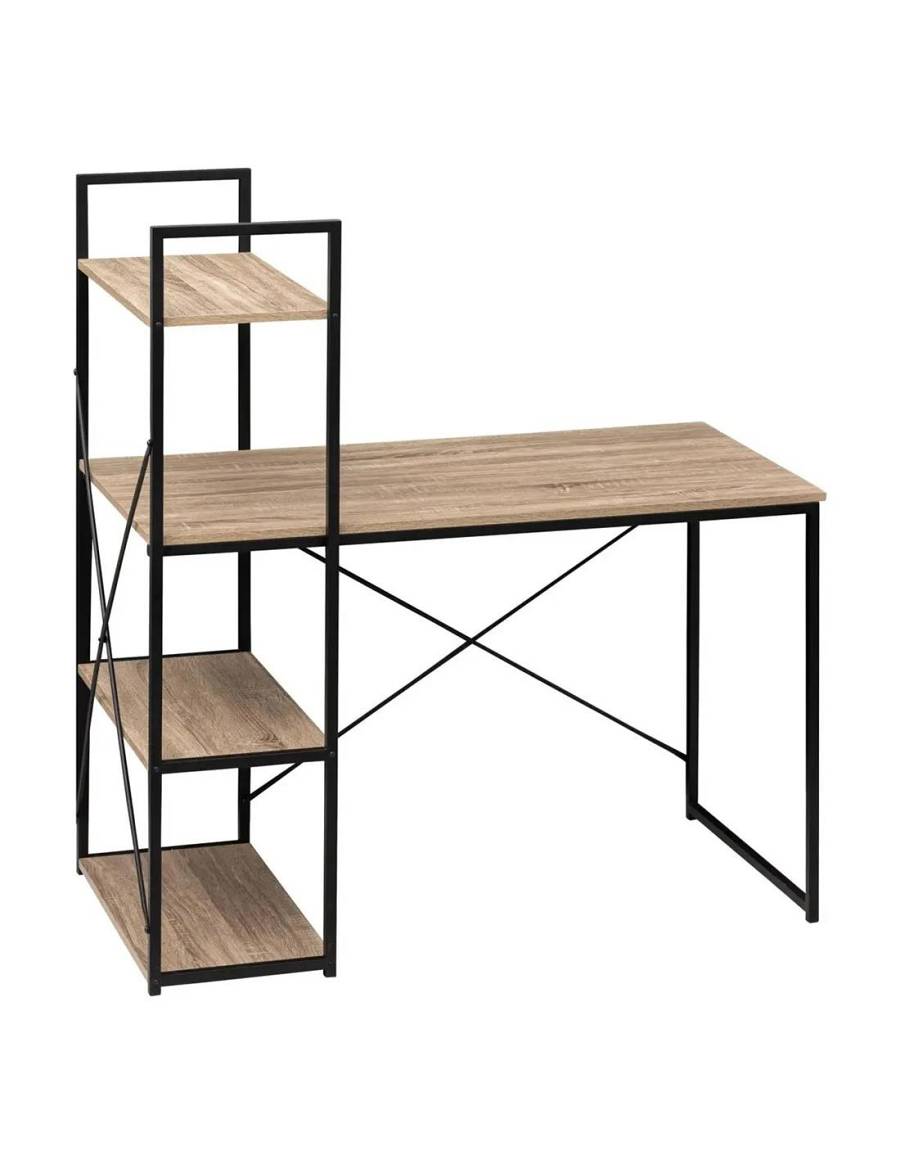 Γραφείο ξύλο-μέταλλο με ράφια 113x60x120cm