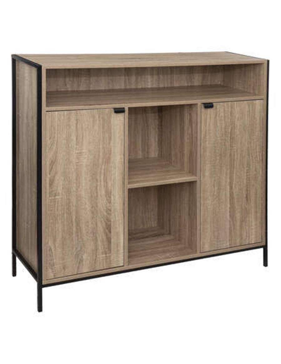 Μπουφές ALIAJ  φυσικό χρώμα.μεταλ. σκελετός 114x37x110cm