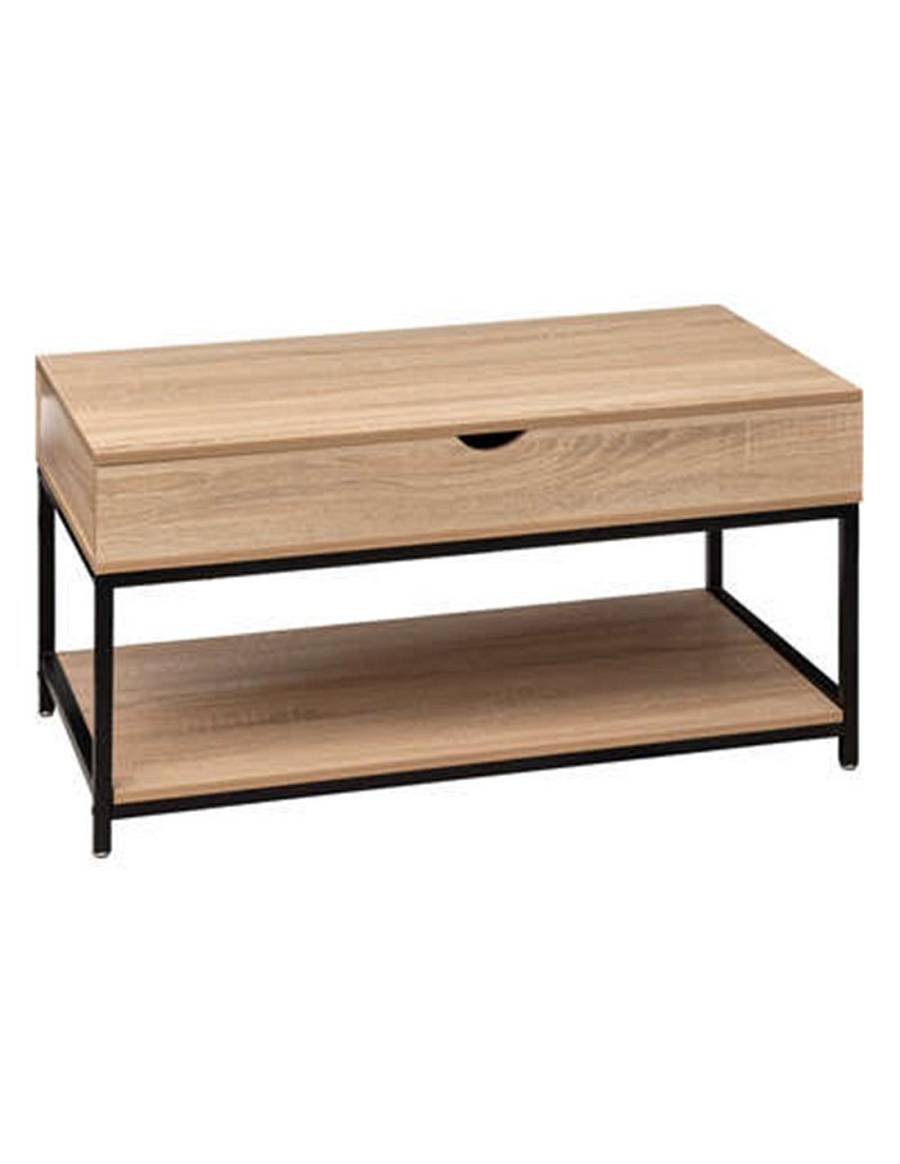 Τραπέζι σαλονιού ALIAJ φυσικό/μεταλ.σκελετό 95x50x51cm