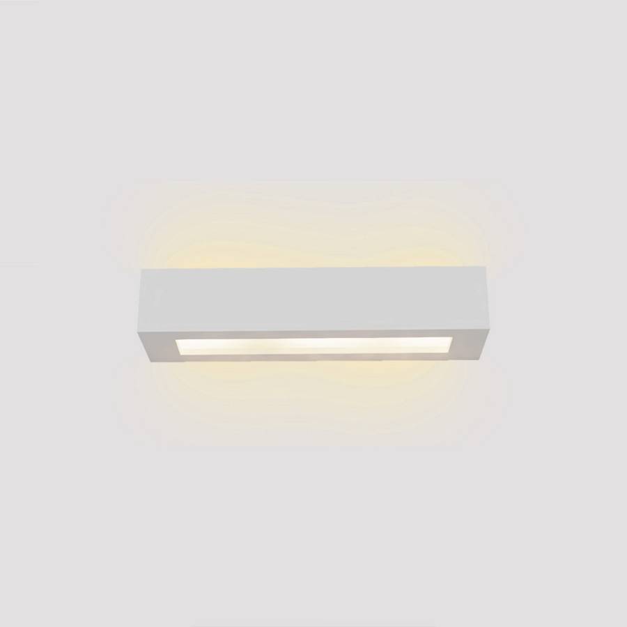 Inlight Επιτοίχιο φωτιστικό λευκό από γύψο 2xE14 D:36cm (43049-B-White)