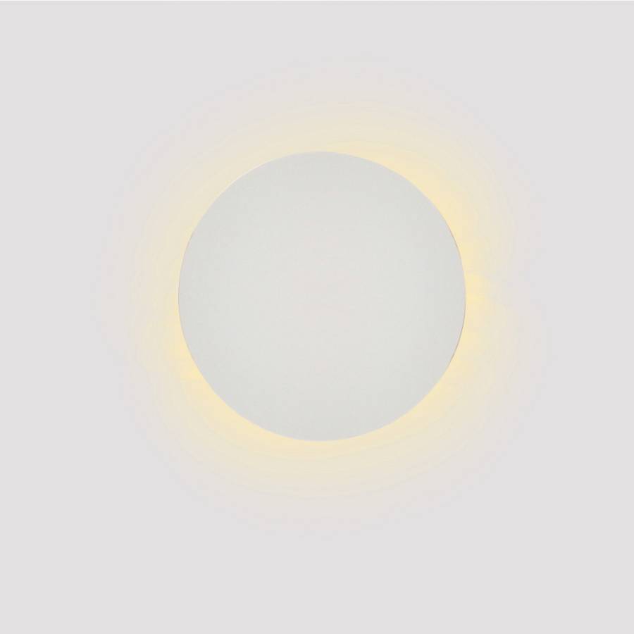 Inlight Επιτοίχιο φωτιστικό λευκό από γύψο LED 8W 3000K D:25cm (43052-White)