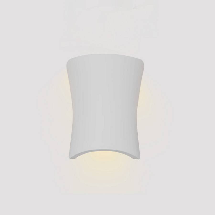 Inlight Επιτοίχιο φωτιστικό λευκό από γύψο 1XE14 D:21,5cm (43053-White)