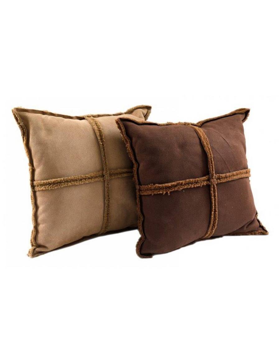 Μαξιλάρι μπεζ/καφέ 45x45cm