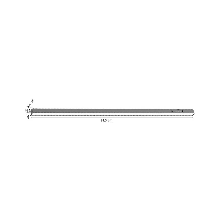 Inlight Γραμμικό φωτιστικό LED 30W 3CCT για Ultra Thin ράγα σε μαύρη απόχρωση D:91,5X2,6X2,4cm (TMU0070-Black)