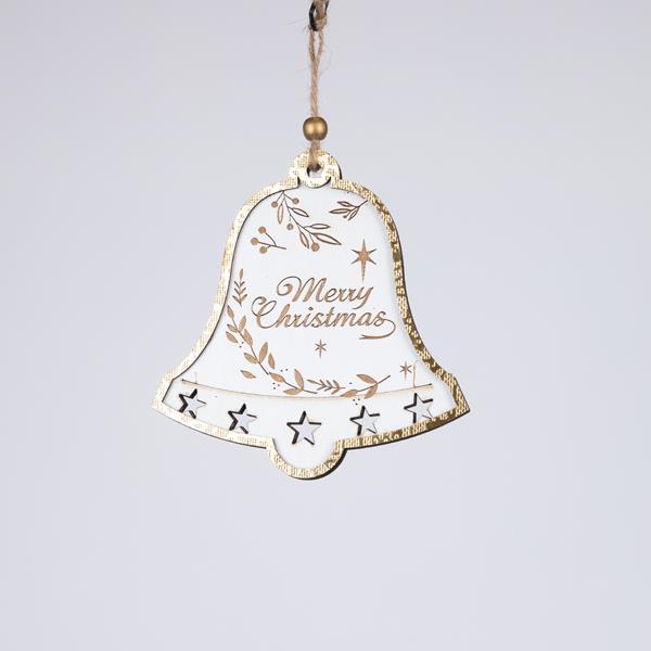 ΞΥΛΙΝΟ ΣΤΟΛΙΔΙ ΚΑΜΠΑΝΟΥΛΑ, ΛΕΥΚΟ ΜΕ ΧΡΥΣΟ, 0.7x12.5x13cm