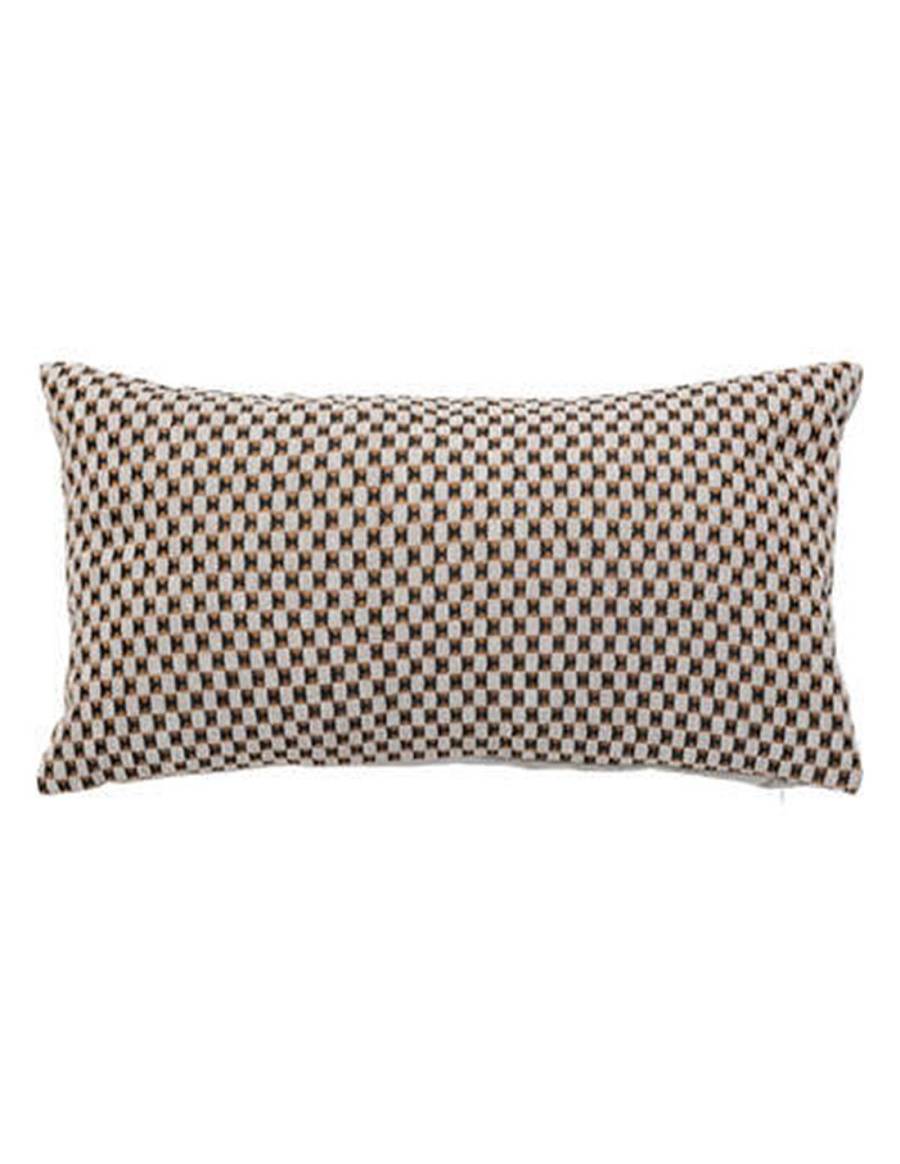 Μαξιλάρι μπεζ καφέ σχέδια 50x30cm