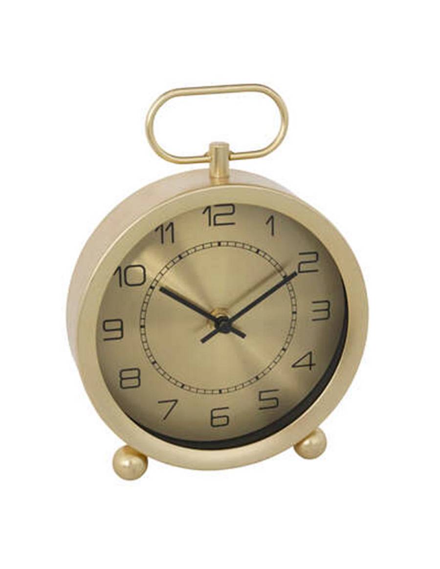 Ρολόι επιτραπέζιο χρυσό Φ15 Η19,5cm