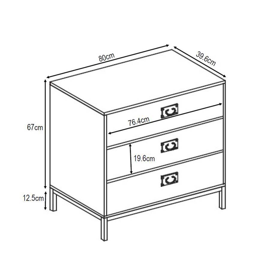 RUBIK ΣΥΡΤΑΡΙΕΡΑ 3ΣΥΡΤΑΡΙΑ CEMENT ΑΝΟΙΧΤΟ ΜΕ PATTERN 80x40xH80cm