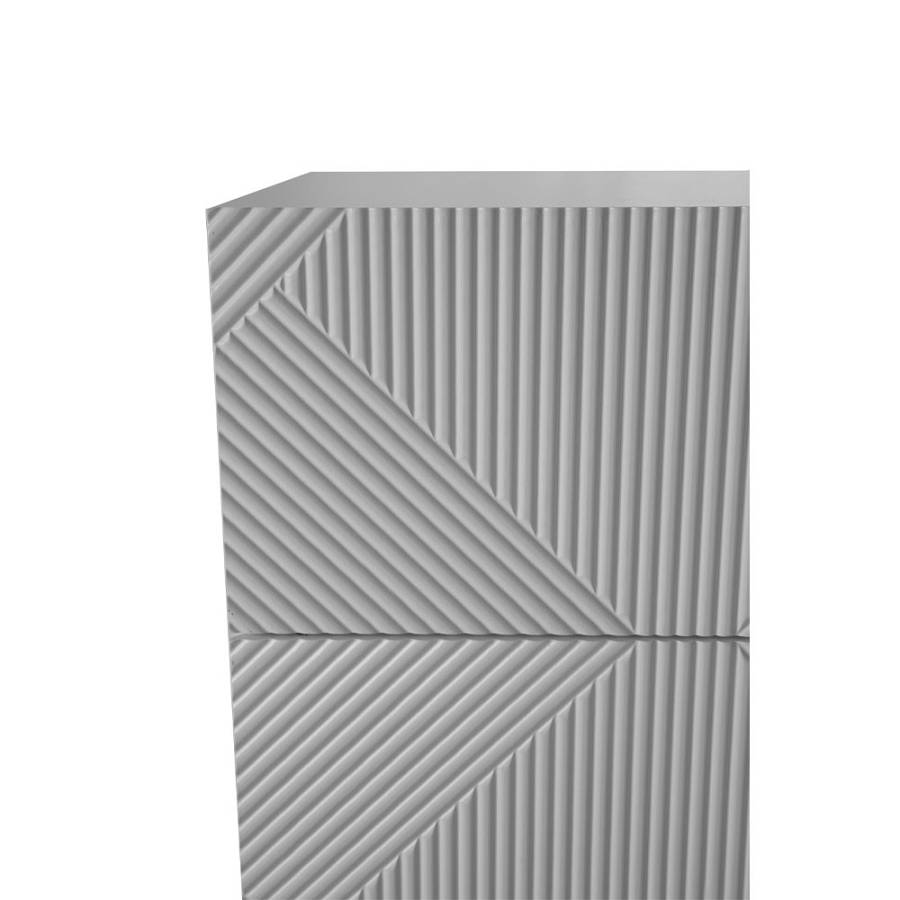 MEZZA LUNA ΚΟΜΟΔΙΝΟ 2ΣΥΡΤΑΡΙΑ ΛΕΥΚΟ 55x45xH52cm