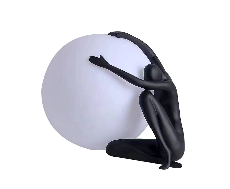 TLC 1118 BK ΛΑΜΠΑ ΑΝΘΡΩΠΑΚΙ ΜΑΥΡΟ ΑΓΚΑΛΙΑ ΜΕ ΓΥΑΛΙΝΗ ΜΠΑΛΑ