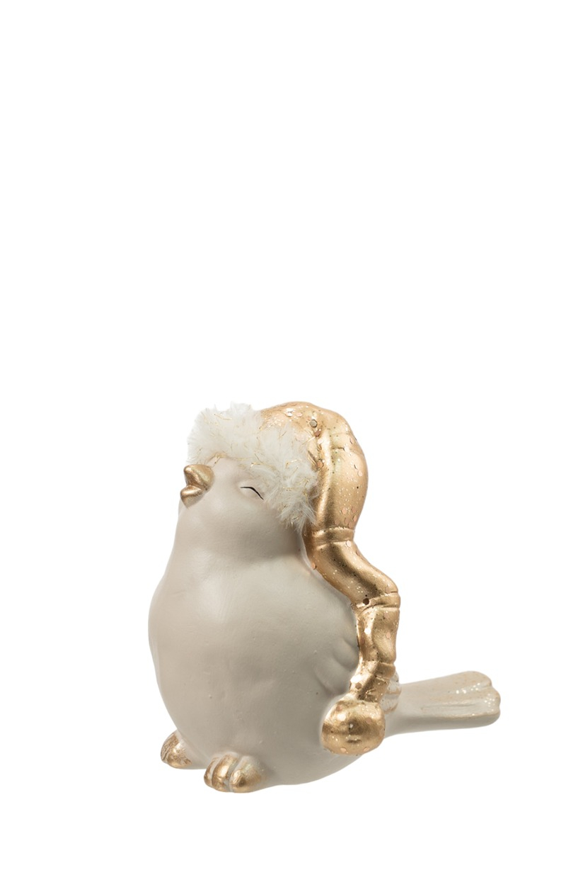 ΧΡΙΣΤΟΥΓΕΝΙΑΤΙΚΟ ΠΟΥΛΙ ΤΕΡΑΚΟΤΑ ΓΡΙ ΡΟΖ ΜΕ ΡΟΖ ΧΡΥΣΟ 13,5Χ7,5Χ15,5ΕΚ