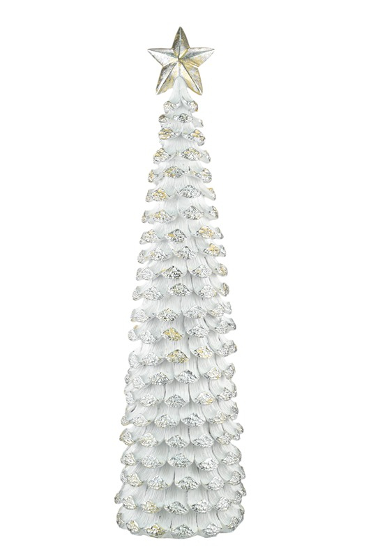 ΧΡΙΣΤΟΥΓΕΝΝΙΑΤΙΚΟ ΔΕΝΤΡΟ ΠΛΟΥΕΣΤΕΡΙΚΟ ΚΟΥΚΟΥΝΑΡΙ ΛΕΥΚΟ ΑΣΗΜΙ 12Χ12Χ45,5ΕΚ