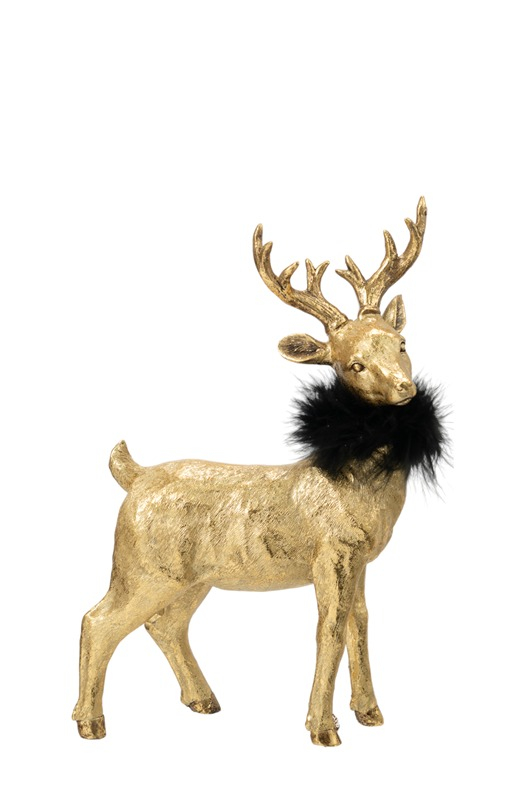 ΧΡΙΣΤΟΥΓΕΝΝΙΑΤΙΚΟΣ ΠΟΛΥΕΣΤΕΡΙΚΟΣ  ΤΑΡΑΝΔΟΣ ΟΡΘΙΟΣ  ΧΡΥΣΟΣ ΜΕ ΜΑΥΡΟ ΠΟΥΠΟΥΛΟ   16Χ7,5Χ24,5ΕΚ