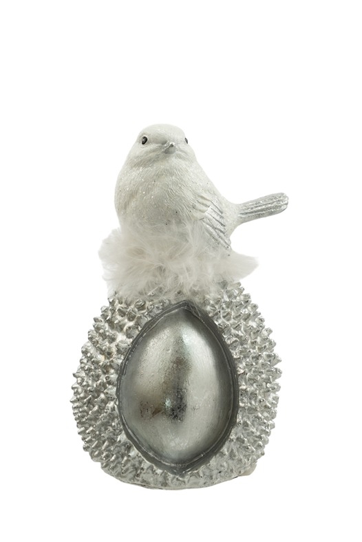 ΠΟΛΥΕΣΤΕΡΙΚΟ ΠΟΥΛΙ ΕΠΑΝΩ  ΣΕ ΒΕΛΑΝΙΔΙ ΑΣΗΜΙ ΛΕΥΚΟ ΜΕ ΛΕΥΚΟ ΠΟΥΠΟΥΛΟ 10Χ9Χ15,5ΕΚ