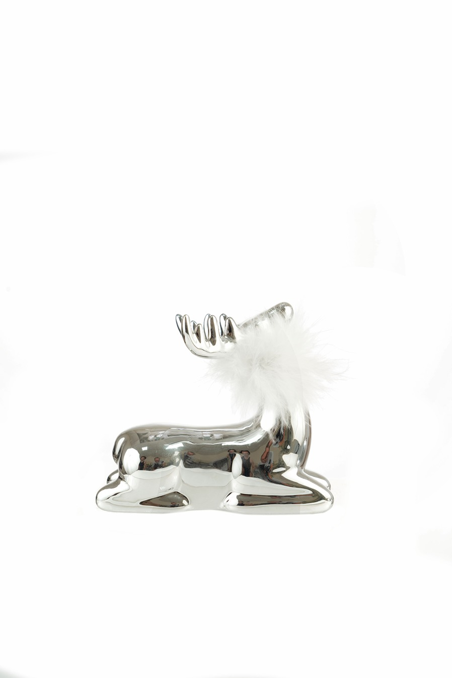 ΚΕΡΑΜΙΚΟΣ ΤΑΡΑΝΔΟΣ ΑΣΗΜΙ ΜΕ ΛΕΥΚΟ ΠΟΥΠΟΥΛΟ 9,5Χ11Χ4ΕΚ