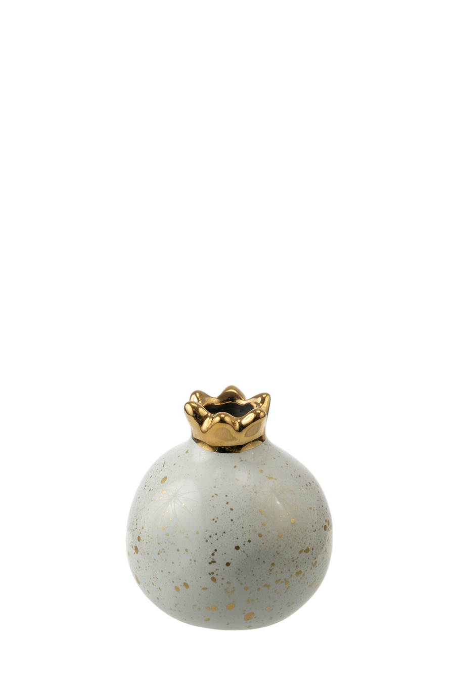 ΚΕΡΑΜΙΚΟ ΡΟΔΙ ΛΕΥΚΟ ΓΥΑΛΙΣΤΕΡΟ ΜΕ ΧΡΥΣΕΣ ΠΙΤΣΙΛΙΕΣ 7,6ΕΚ