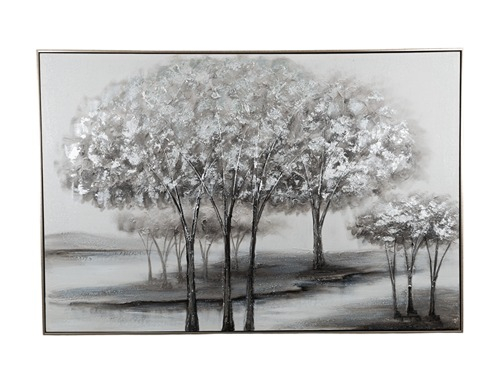 ΠΙΝΑΚΑΣ ΖΩΓΡΑΦΙΚΗΣ ΔΑΣΟΣ ΜΕ ΑΣΗΜΙ ΚΟΡΝΙΖΑ  82X122X4,5CM