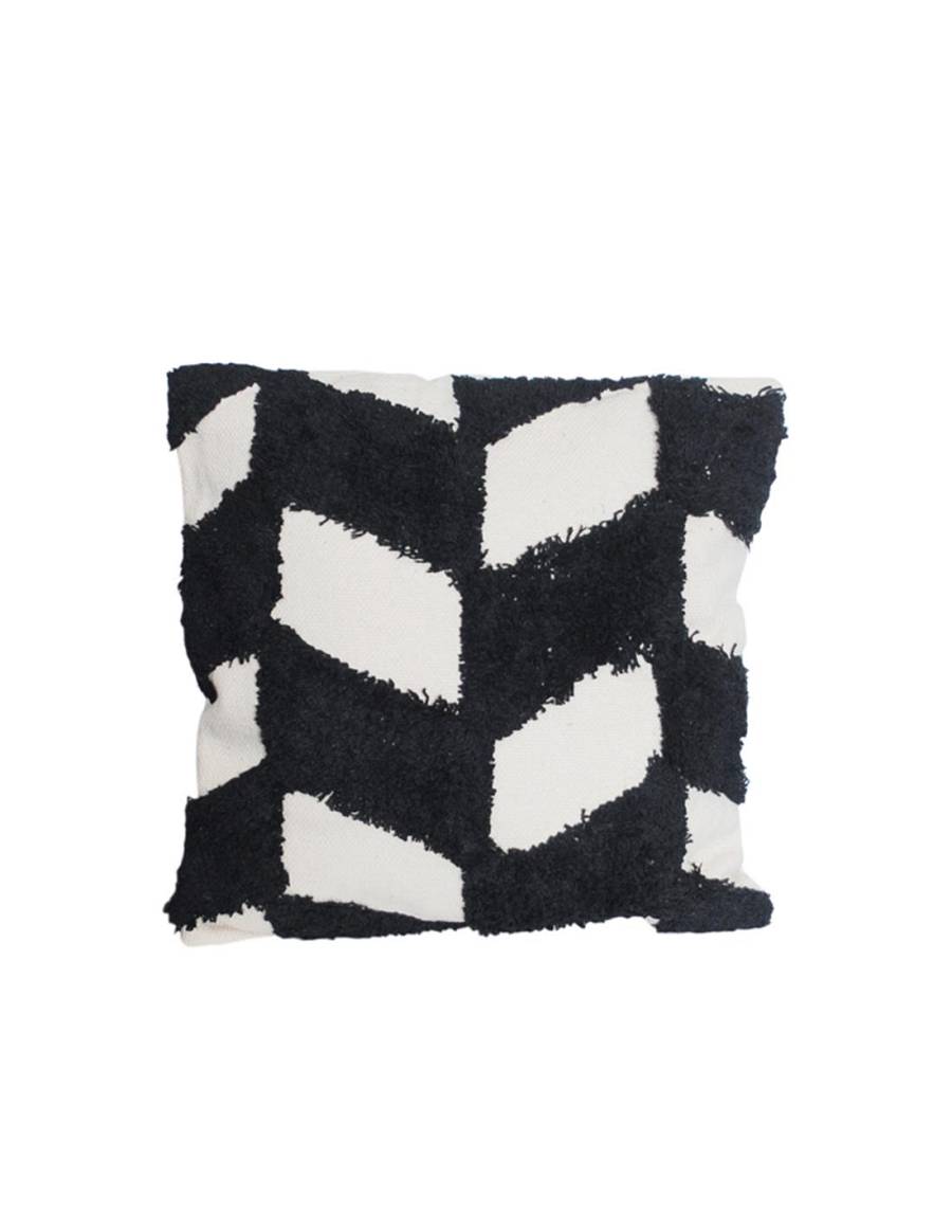 Μαξιλάρι βαμβ.μαύρο/άσπρο 45Χ45cm